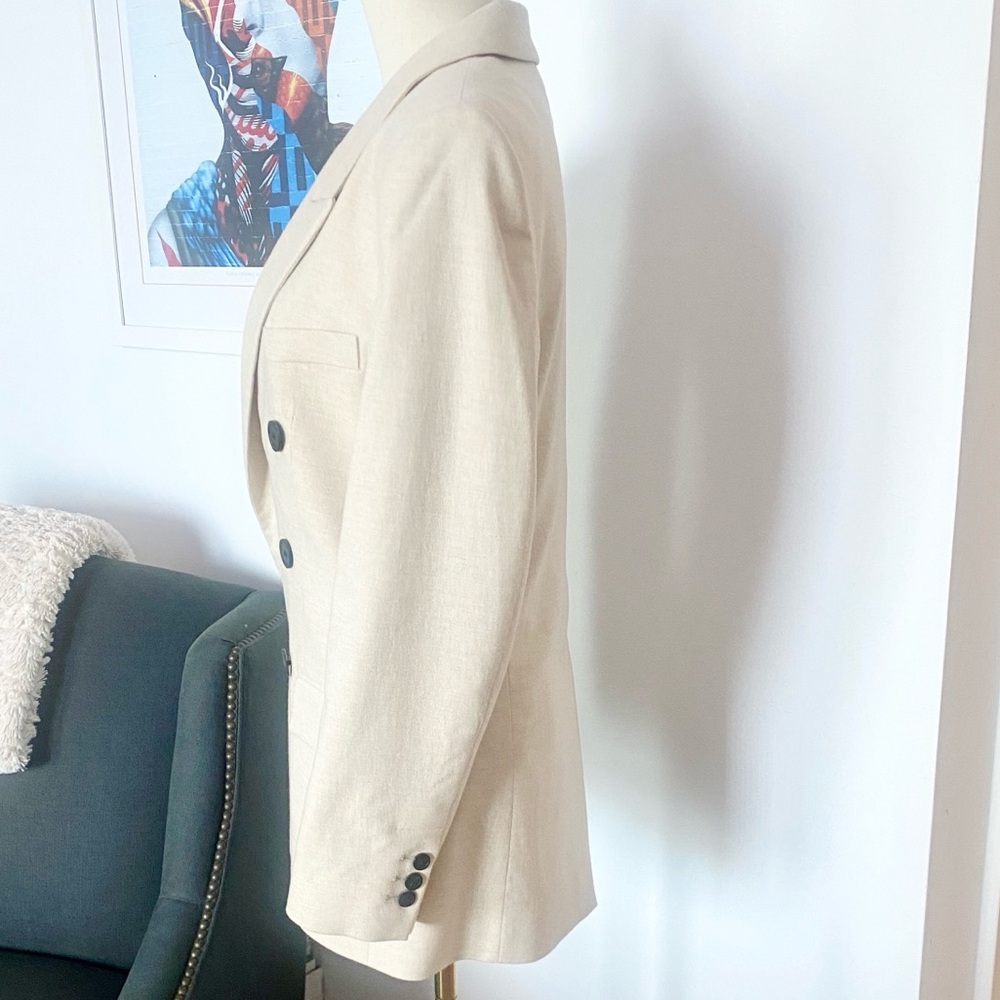 Isabel Marant Etoile Cream Double-Breasted Blazer - Picture 6 of 10